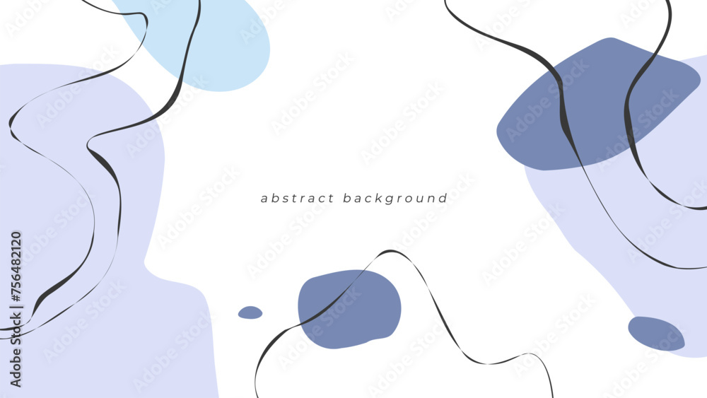 Abstract background with various hand drawn dynamic shapes and black wavy lines for creative graphic design. Vector illustration. Abstract background with various hand drawn dynamic shapes and black wavy lines for creative graphic design. Vector illustration.