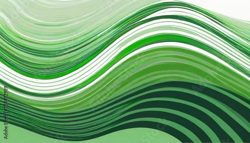 green waves background