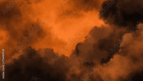 dark dirty orange clouds background for war artworks abstract 3d illustration