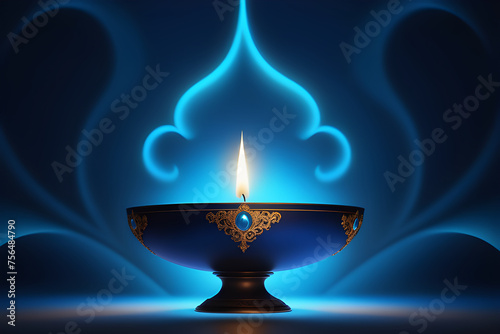 Candle light and a candel bowl in Arabesque style