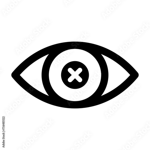Eye problem. Blind icon set