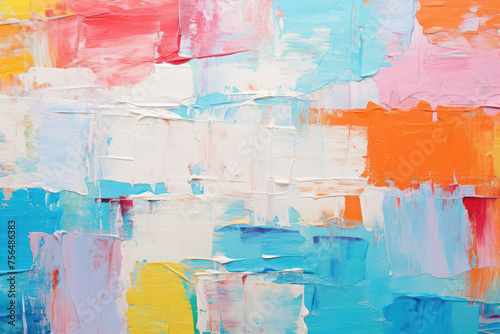 Experience the tactile beauty of a rough, colorful art painting texture, with oil brushstroke on canvas. AI generative