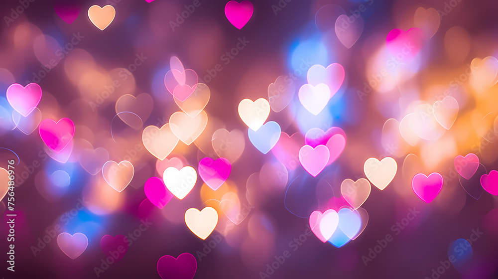 Valentine's Day background with hearts, heart background bokeh Valentine's Day background with hearts, heart background bokeh