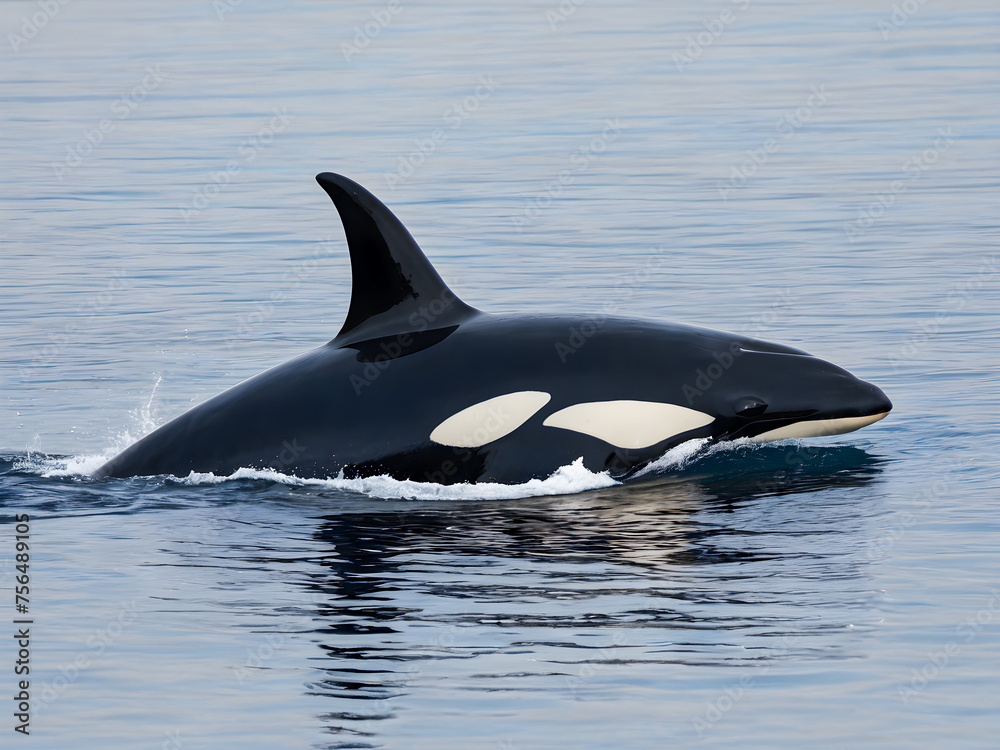 Fototapeta premium Orca killer whale (Orcinus orca) in ocean