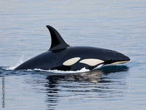 Orca killer whale  Orcinus orca  in ocean