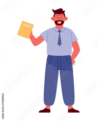 teachers day man with book