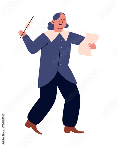 poet man with paper