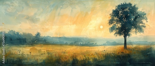 Painting on paper in watercolor, very nice