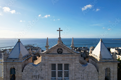 Cathedral Basilica Primatial of Saint Salvador, Historical heritage construction in Salvador, Bahia, Brazil photo