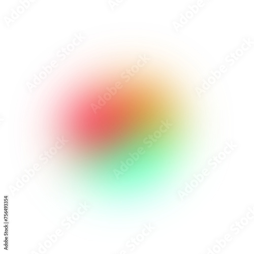 Blur colorful gradient circle. PNG holographic blur circle transparent background. Blur gradient circle glowing light on transparent background. Transparent abstract gradient dots for design. 