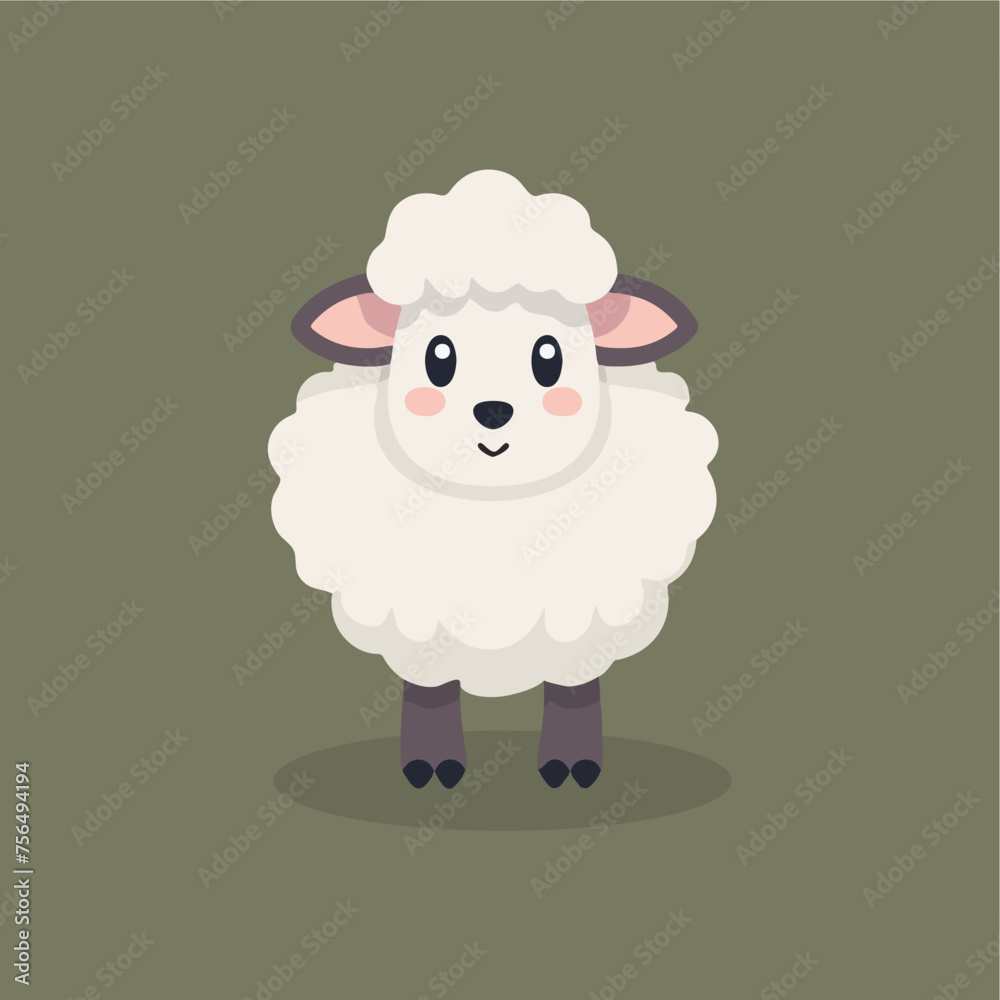 cute sheep vector flat cute sheep vector flat