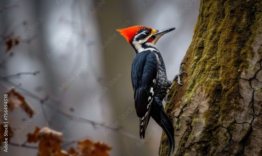Woodpecker in its Natural Habitat