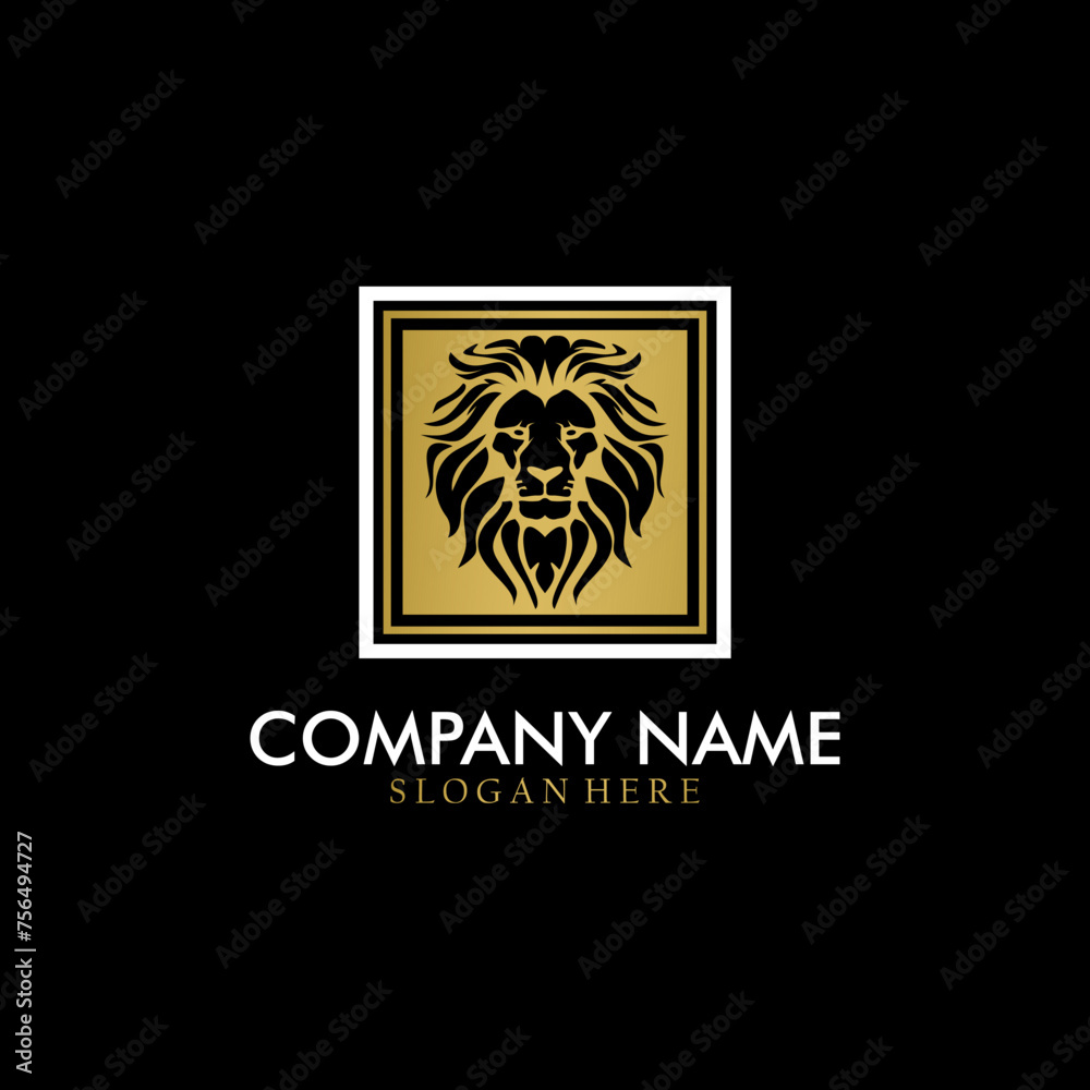 Lion head logo vector illustration, emblem design. Lion head logo vector illustration, emblem design.