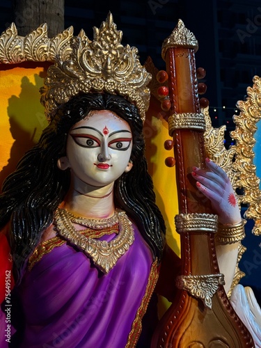 Devi Saraswati: The Hindu goddess of knowledge  photo