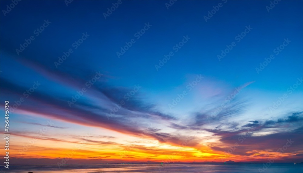 dramatic twilight sky and cloud sunset background