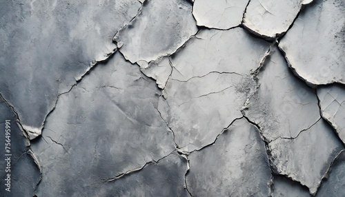cracked concrete grey wall covered with gray cement texture as background can be used in design dirty concrete texture with cracks and holes