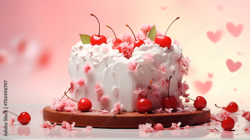 cherry and cherry on a white background. cherry and cherry on a white background.