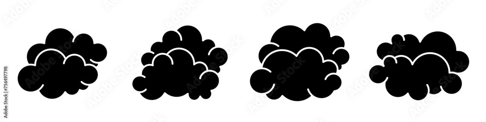 Cloud icon vector illustration collection. Cloud design. Stock vector. Cloud icon vector illustration collection. Cloud design. Stock vector.