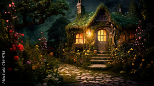 fairy tale house in the forest
