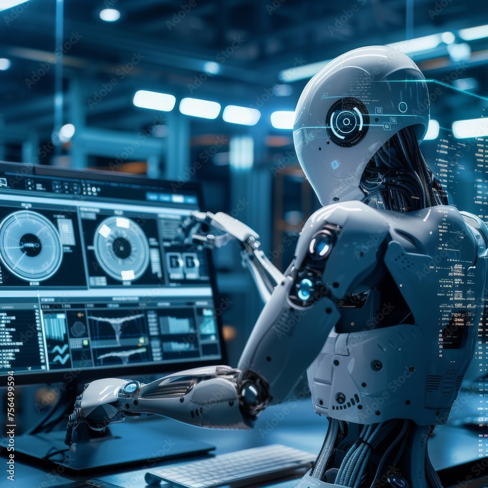 Fototapeta premium Global technology sectors driving the demand for AI and ML professionals