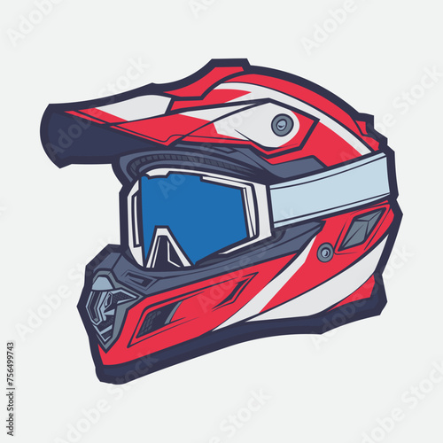 Helmet Motorcycle Cartoon Vector Icon, Cartoon Vector Icon Concept Flat Design. Draw Cartoon Vector Icon Illustration Helmet Motorcycle In Flat Style. Icon Cartoon Vector Helmet Motorcycle Side View