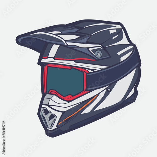 Helmet Motorcycle Cartoon Vector Icon, Cartoon Vector Icon Concept Flat Design. Draw Cartoon Vector Icon Illustration Helmet Motorcycle In Flat Style. Icon Cartoon Vector Helmet Motorcycle Side View