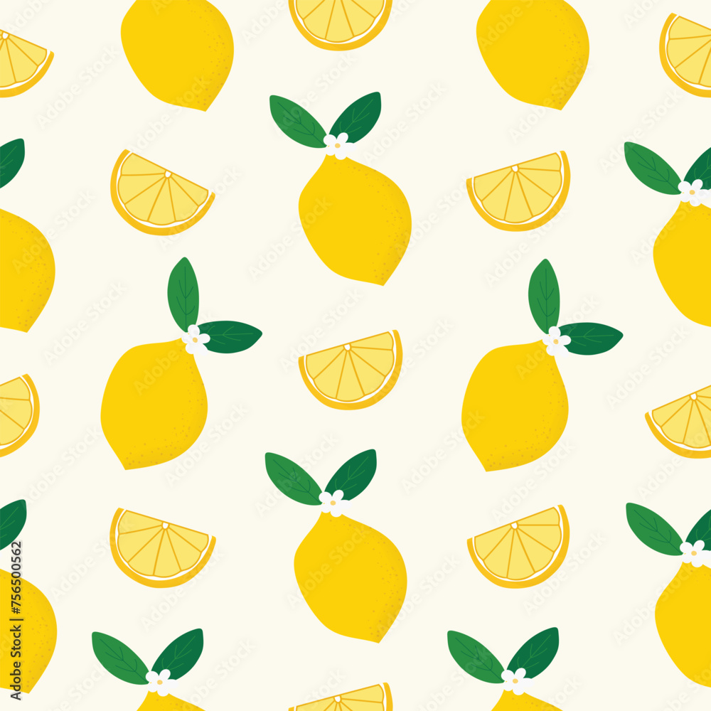 seamless pattern with lemons hand drawn vector illustration for decorate invitation greeting birthday party celebration wedding card poster banner textile wallpaper paper wrap background