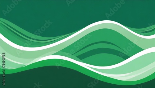 green waves background