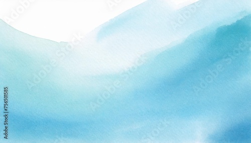 light blue watercolor background hand drawn soft lightand with copy space for text