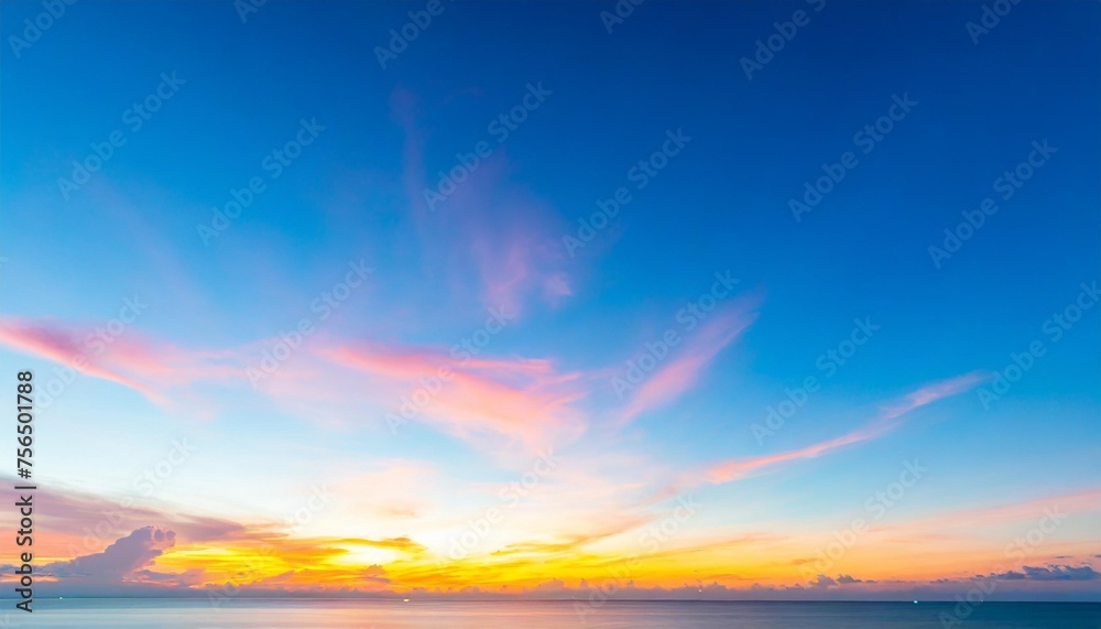 sky and clouds with smooth and blurry colorful background