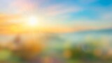 world environment day concept abstract blurred nature sunrise background