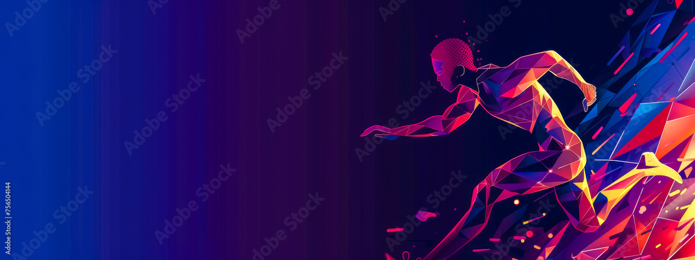 Dynamic runner - abstract illustration