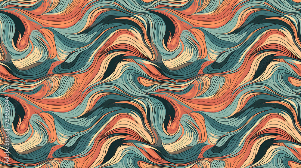 abstract patterns with a sense of wave and flowing, psychedelic art abstract patterns with a sense of wave and flowing, psychedelic art