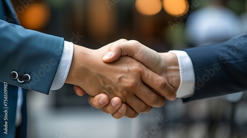  a handshake between two investors symbolizing trust and collaboration in the financial market.