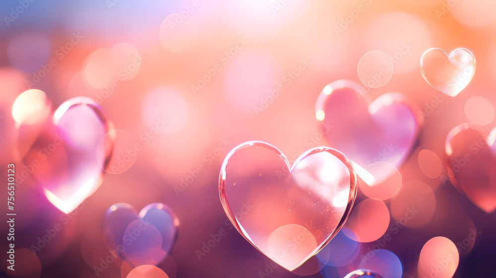 Heart bokeh blur, Valentine's Day Heart bokeh blur, Valentine's Day