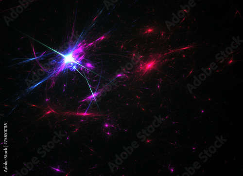 energiegeladene gl  hend leuchtende futuristische Lichtschweife  Sterne  Gestirn  Weltall  Universum  Raumfahrt  Galaxie  Hintergrund 