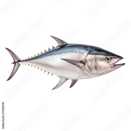 albacore tuna isolated on white