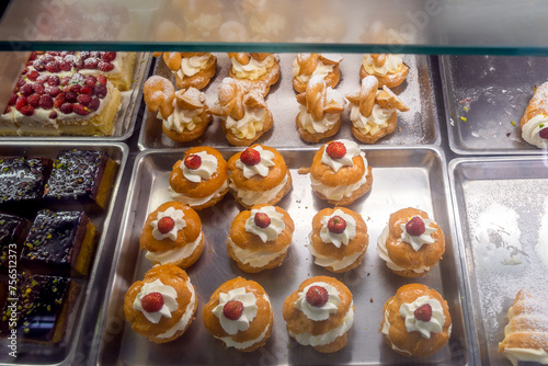 Cake shop in Catania city on the island of Sicily, Italy