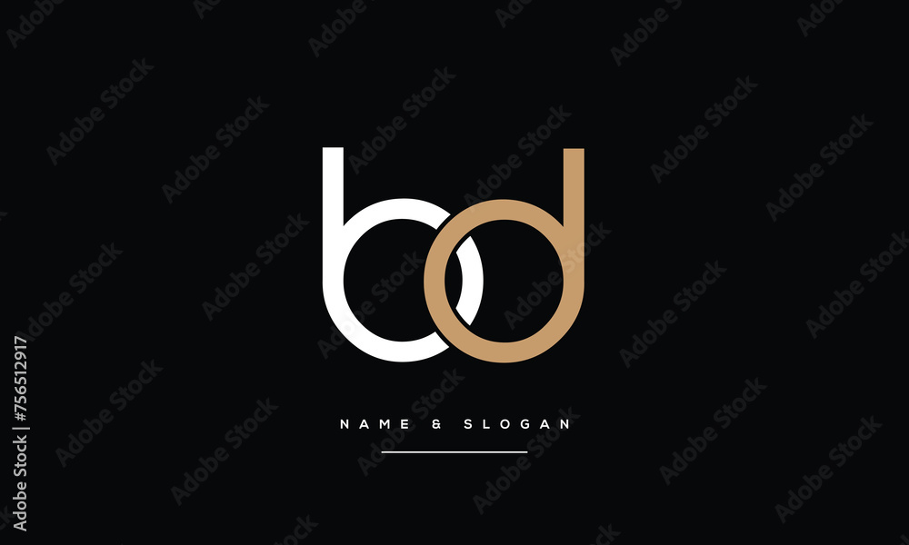 BD, DB, B, D, Abstract Letters Logo Monogram BD, DB, B, D, Abstract Letters Logo Monogram