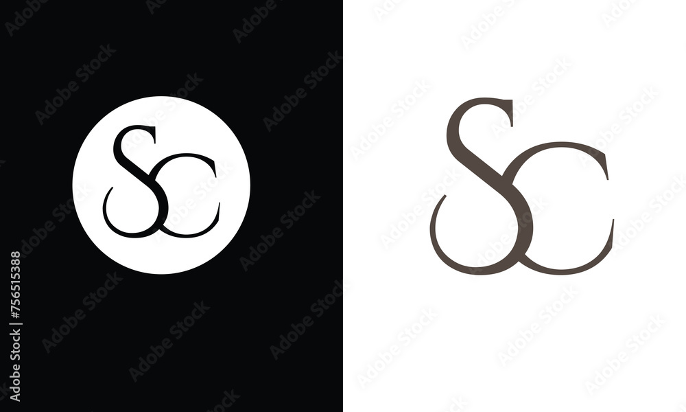 SC, CS, Abstract Letters Logo Monogram SC, CS, Abstract Letters Logo Monogram
