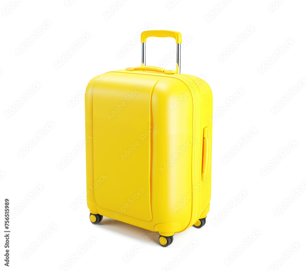 Suitcase with wheels. Travel concept - suitcase. 3D rendering style. isolated on white background, with clipping path
Suitcase with wheels. Travel concept - suitcase. 3D rendering style. isolated on white background, with clipping path