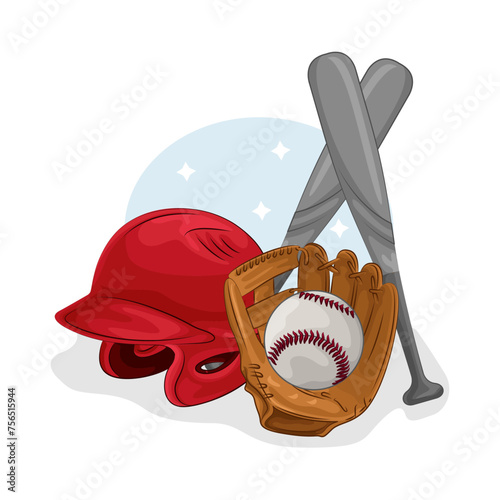 Illustration of baseball 