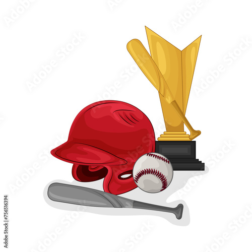 Illustration of baseball cup 