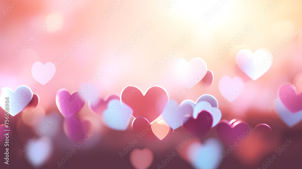 Abstract heart background with bokeh Abstract heart background with bokeh