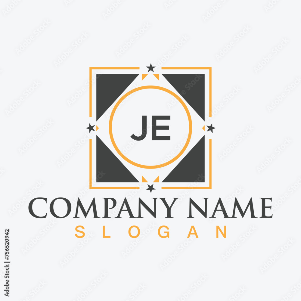 Creative letter JE unique logo design vector and Illustration Creative letter JE unique logo design vector and Illustration