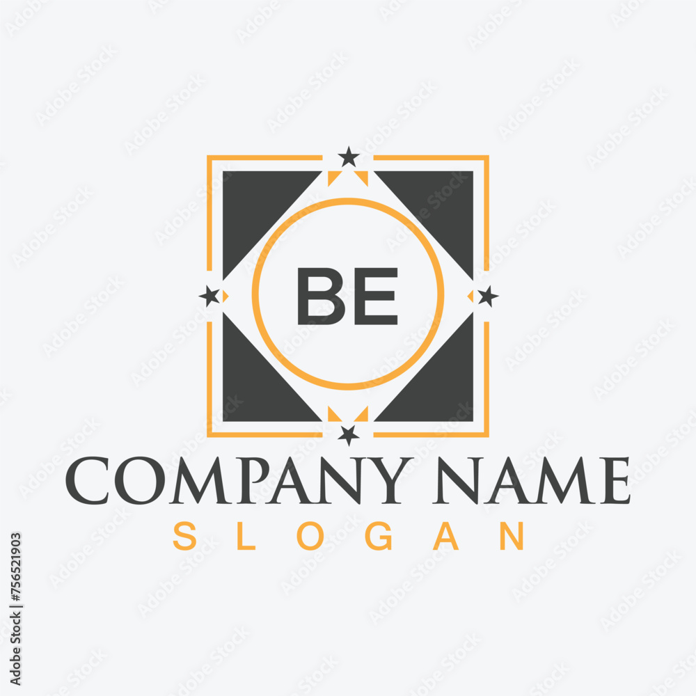 Creative letter BE unique logo design vector and Illustration Creative letter BE unique logo design vector and Illustration