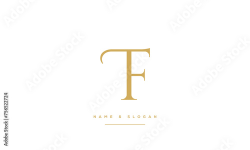 Alphabet Letters TF  FT  Initials Logo Monogram