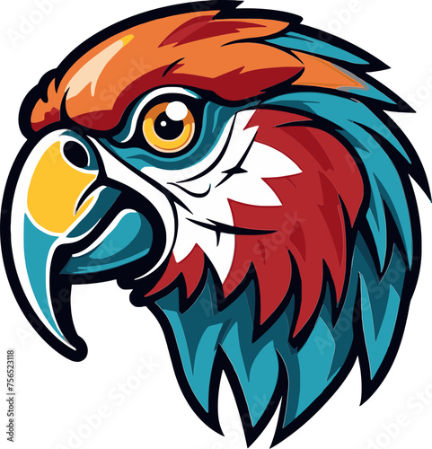 Colorful Macaw Head Design Intricate Macaw Head Drawing