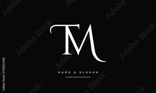 Alphabet Letters TM, MT ,Initials Logo Monogram
