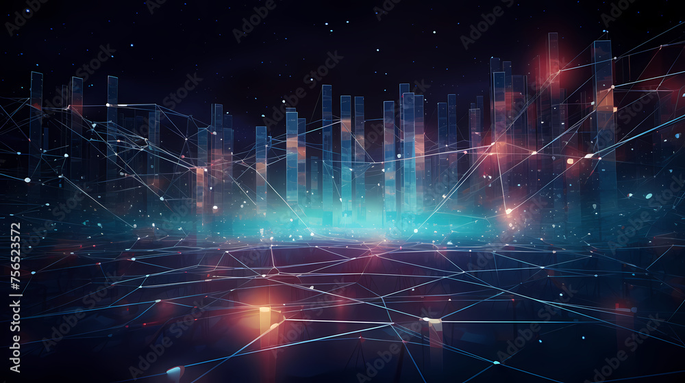 Network connection abstract technology background Network connection abstract technology background